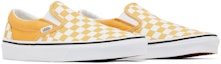 Cheap Vans Classic Slip On 'Ochre Checkerboard' - Kasut Corak Kotak Oren Vans VN0A38F7QCP