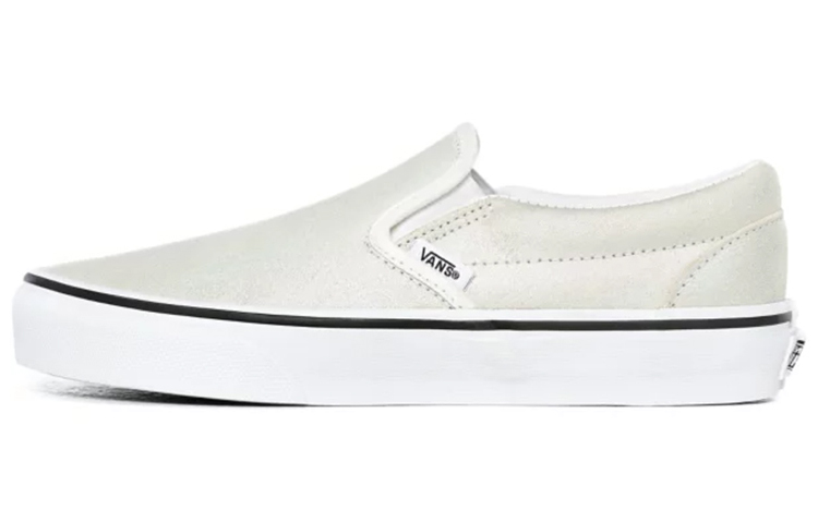 Buy ヴァンズ プリズムスエード スリッポン 白/シルバー VN0A4U3819C