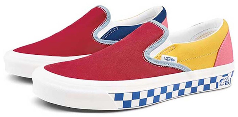 Vans Classic Slip-On 98 'Merah Kuning Biru' VN0A3JEX1JK Order Vans Classic Slip-On 98 'Merah Kuning Biru' VN0A3JEX1JK