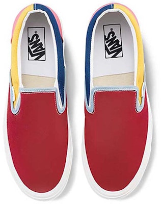 Vans Classic Slip-On 98 'Merah Kuning Biru' VN0A3JEX1JK Shop Vans Classic Slip-On 98 'Merah Kuning Biru' VN0A3JEX1JK