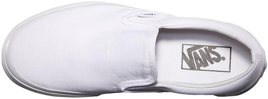 Vans Classic Slip-On Wide 'Canvas - True White' VN0A4BHOW00 Shop Vans Classic Slip-On Wide 'Canvas - True White' VN0A4BHOW00