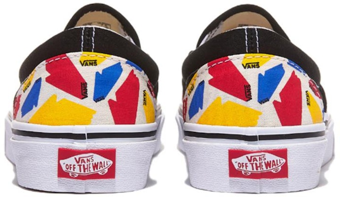 Vans CLASSIC SLIP-ON (POP LOGO) Black 'White Red Yellow' VN0A4U382O8 Shop Vans CLASSIC SLIP-ON (POP LOGO) Black 'White Red Yellow' VN0A4U382O8