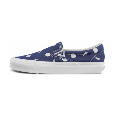 Vans Classic Slip-on LX Low Top Casual Skateboarding Shoes Unisex White Blue