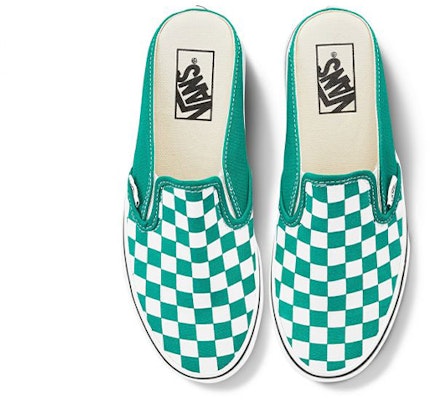 Vans クラシックスリッポンミュール (グリーン/ホワイト) VN0A4P3U06B Shop Vans クラシックスリッポンミュール (グリーン/ホワイト) VN0A4P3U06B