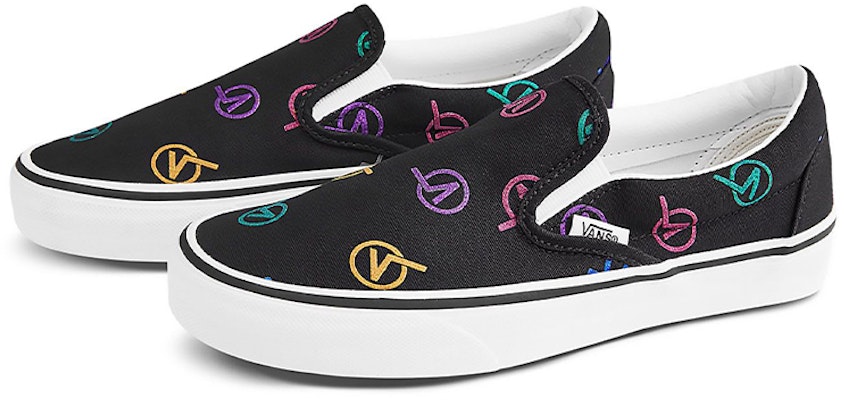 Vans Classic Slip-On Vlogo 'Black Yellow Pink' VN0A4U3816Y Order Vans Classic Slip-On Vlogo 'Black Yellow Pink' VN0A4U3816Y