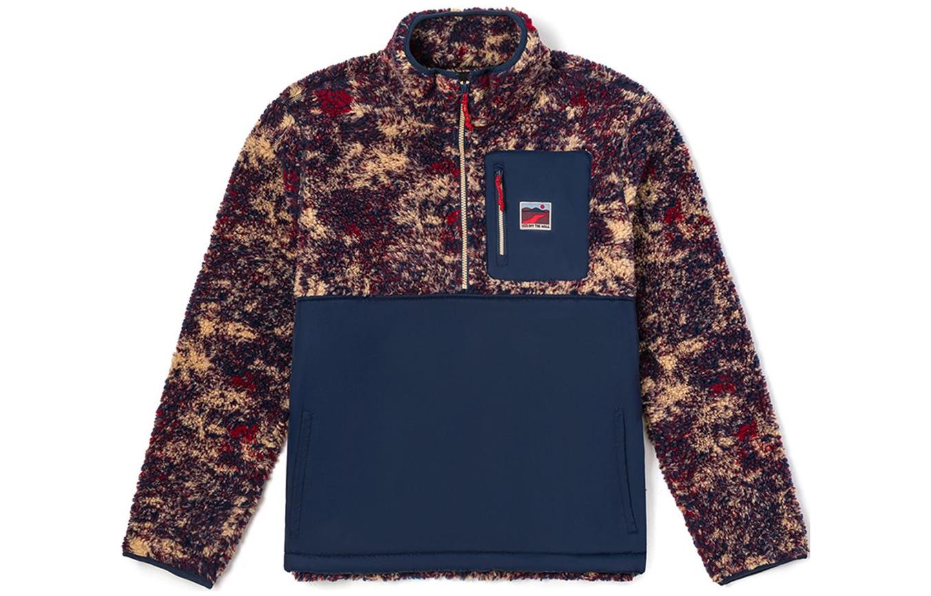 Vans Color-Block Half-Zip High Collar Pullover Sweatshirt Unisex Multicolor VN00008FLKZ