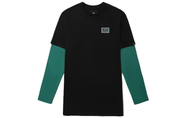 Vans Color-Block Long Sleeve T-Shirt Casual Unisex Black VN0A54I7BLK