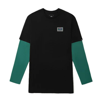Vans Color-Block Long Sleeve T-Shirt Casual Unisex Black VN0A54I7BLK