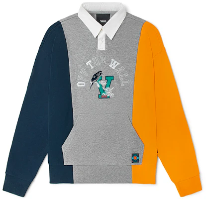 반스 컬러 블록 프린트 폴로 카라 풀오버 스웻셔츠 유니섹스 그레이 VN0A54JD4OU Buy 반스 컬러 블록 프린트 폴로 카라 풀오버 스웻셔츠 유니섹스 그레이 VN0A54JD4OU