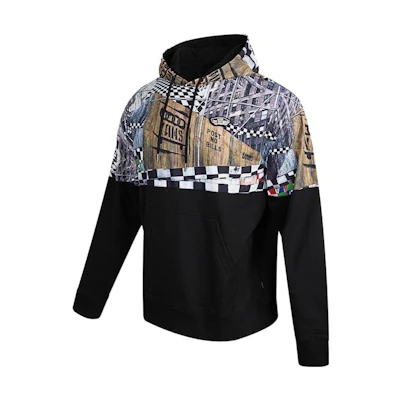 Vans Colorblock Abstract Print Hoodie Black VN0A7YJDBLK