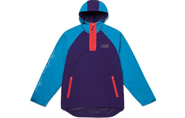 Vans Colorblock Half-Zip Windbreaker Jacket Blue/Purple VN0A4BPC9E1
