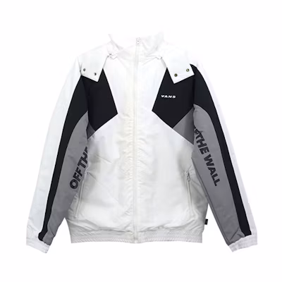 Vans Colorblock Hooded Casual Jacket - White VN0A49K2YB2