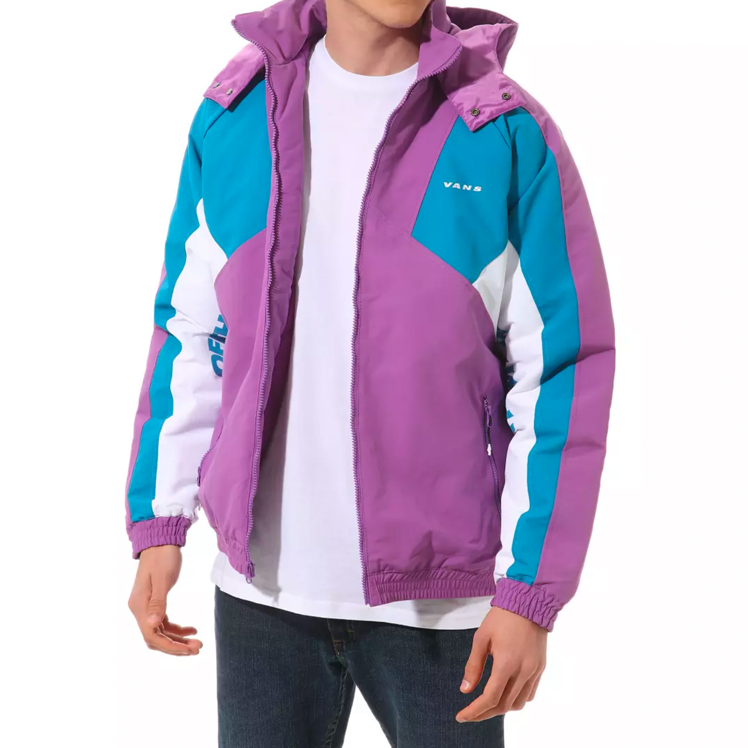 Purchase Vans 紫色拼接連帽夾克休閒外套 VN0A49K2ZSV