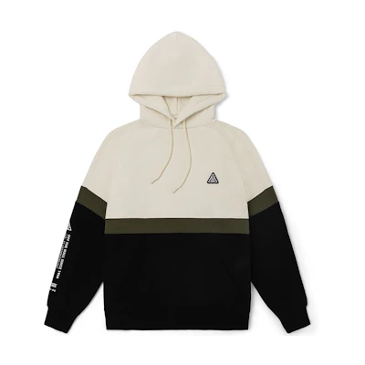 Vans Colorblock Oversized Fleece Hoodie Black White - Unisex Couples Style VN0A4UT2BLK