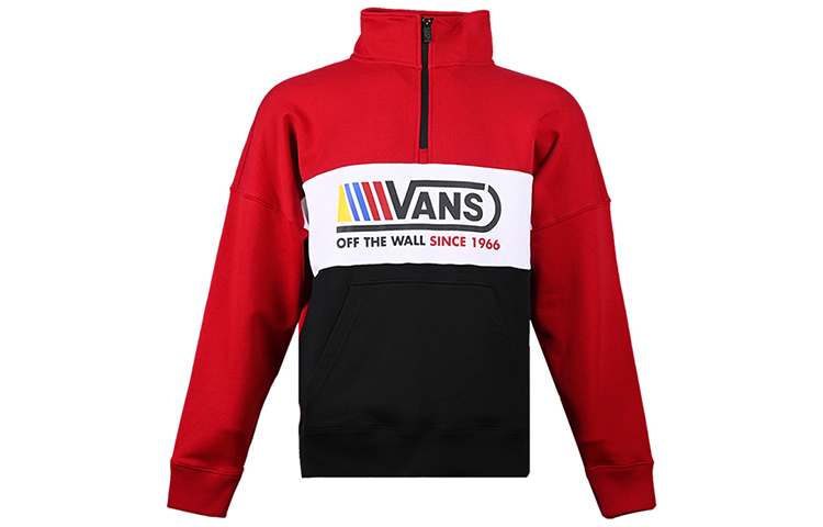 Vans Colorblock Pullover Hoodie Red VN0A4URO14A