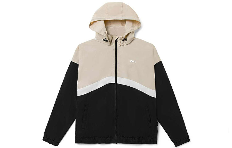 Vans Colorblock Zip Hoodie Jacket Oatmeal Color VN0A5H8X2N1