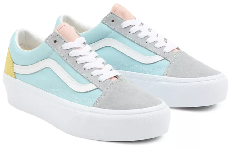 Lookbook Vans Colour Block Old Skool Platform 'Blue Gray Pink' VN0A5KRG8OJ