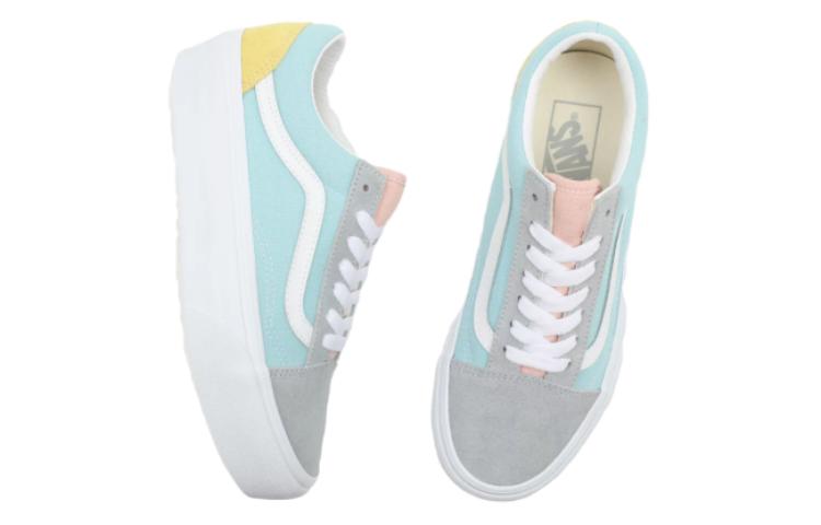 Shop Vans Colour Block Old Skool Platform 'Blue Gray Pink' VN0A5KRG8OJ