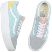 Shop Vans 彩塊風老學派增高休閒板鞋 男女皆宜 藍灰粉