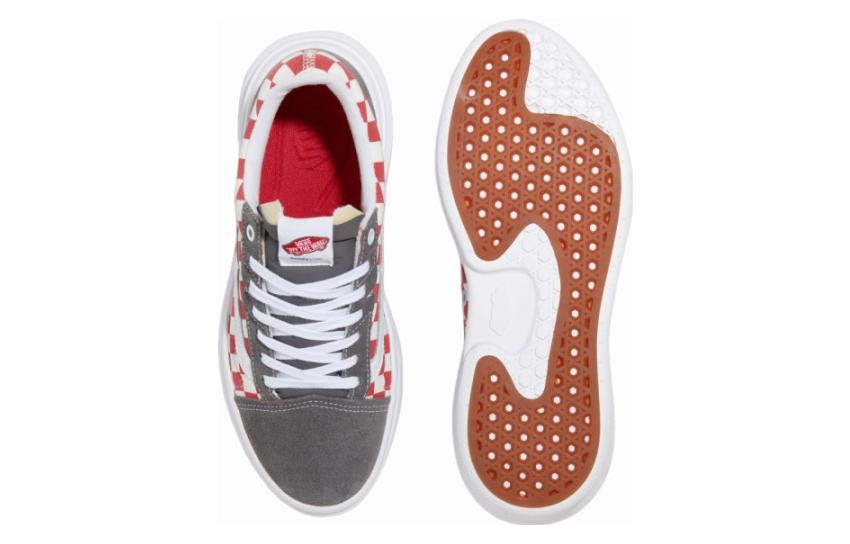 Vans Comfycush Checkerboard Old Skool Overt Cc Skate Shoes 'Red' 圖 4