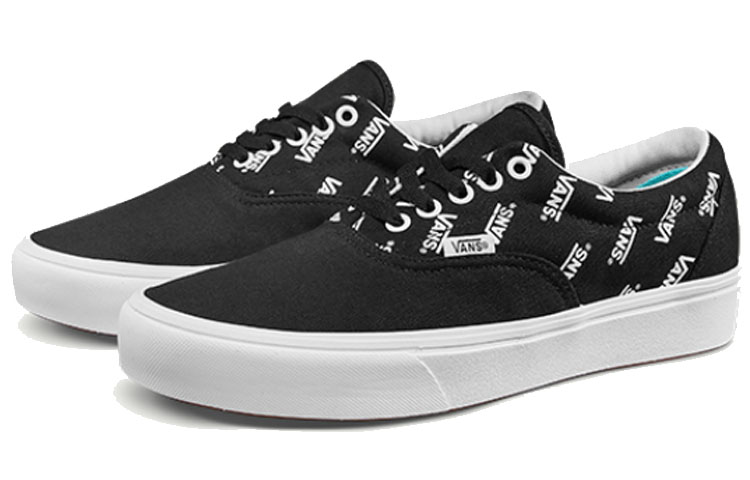 Lookbook Vans Era ComfyCush 字母Logo印花 低筒 男女款 黑色滑板鞋