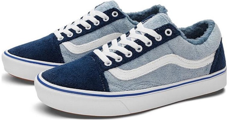 Vans ComfyCush Old Skool 防滑耐磨 低筒 滑板鞋 男女同款 藍色 Lookbook Vans ComfyCush Old Skool 防滑耐磨 低筒 滑板鞋 男女同款 藍色