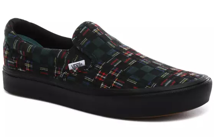 Shop Vans Comfycush 懶人鞋 '綠色格紋棋盤' VN0A3WMDTFO