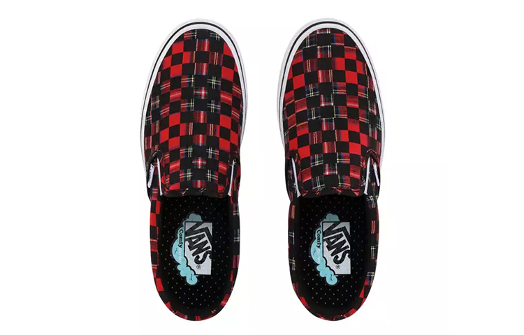 Shop Vans Comfycush 懶人鞋 '格子棋盤 - 紅色' VN0A3WMDTG7