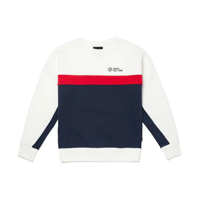 Vans Contrast Fleece Pullover Crewneck Sweatshirt Beige VN0A4BP5FS8