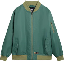 Vans Copley Colorblock Logo Zipper Multi-Pocket Bomber Jacket Green VN000HMQ1CI Vans Copley Colorblock Logo Zipper Multi-Pocket Bomber Jacket Green VN000HMQ1CI