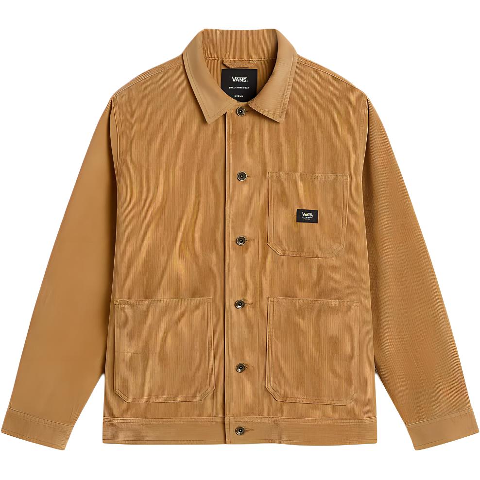 Vans Corduroy Chore Jacket Brown - Comfortable Long Sleeve Overshirt VN0A7SDR1OU