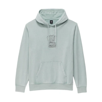 Vans Crash Stack Loose Pullover Hoodie Iceberg Green Long Sleeve VN000GE6CJL
