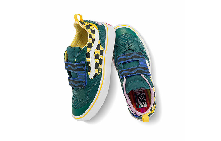 Shop 中童 Crayola x Vans 休閒 低筒 兒童板鞋 黃綠黑