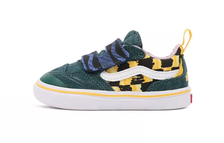 Vans Crayola x Comfycush New Skool Velcro 'Green Yellow Pink' VN0A4TZHARJ