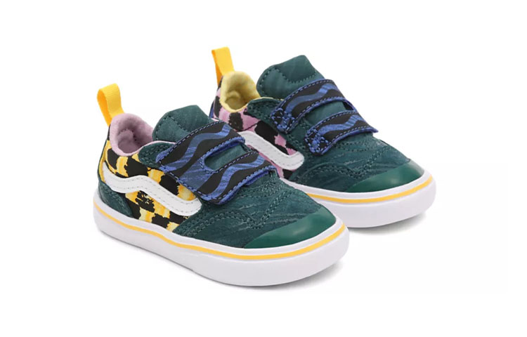 Lookbook Vans Crayola x Comfycush New Skool Klittenband ''Groen Geel Roze'' VN0A4TZHARJ
