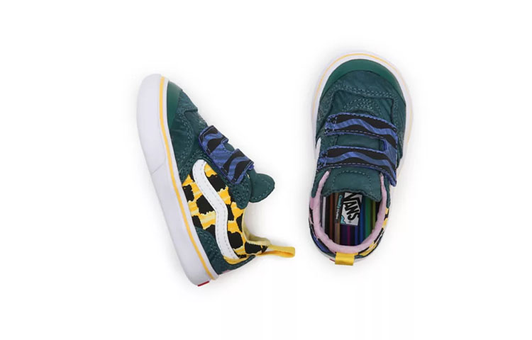 Shop Vans Crayola x Comfycush New Skool Klittenband ''Groen Geel Roze'' VN0A4TZHARJ