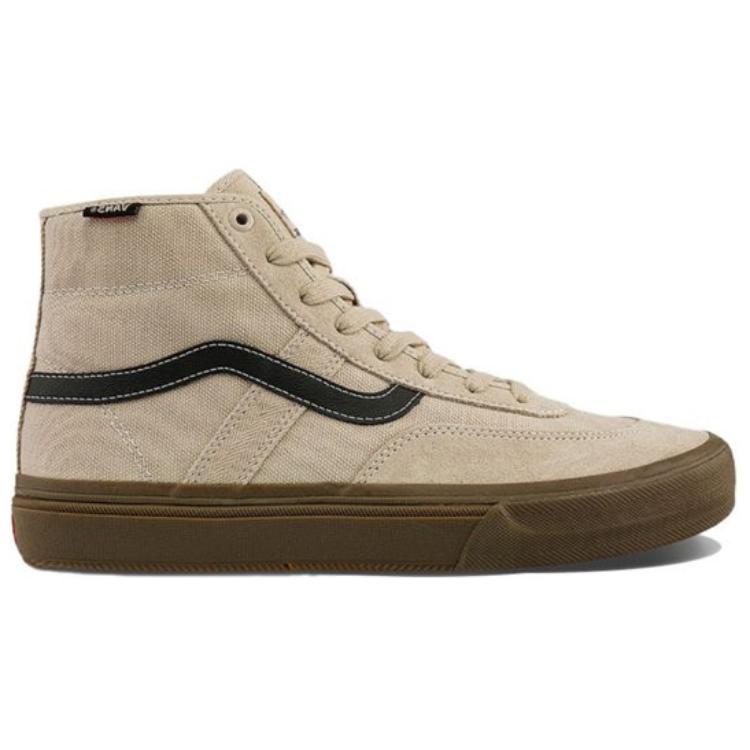 Order Vans Crockett High Pro 浅棕色高帮滑板鞋 VN0A4UW22LH