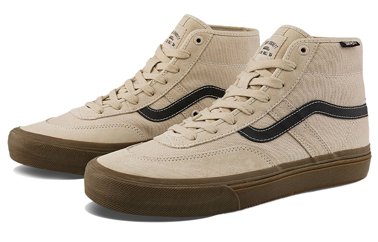 Lookbook Vans Crockett High Pro 浅棕色高帮滑板鞋 VN0A4UW22LH