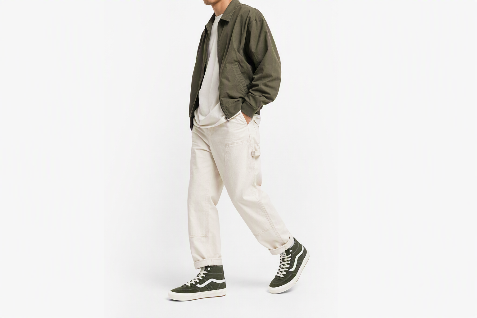 Order Vans Crockett 高帮滑板鞋 军绿色 VN0A4UW22LG