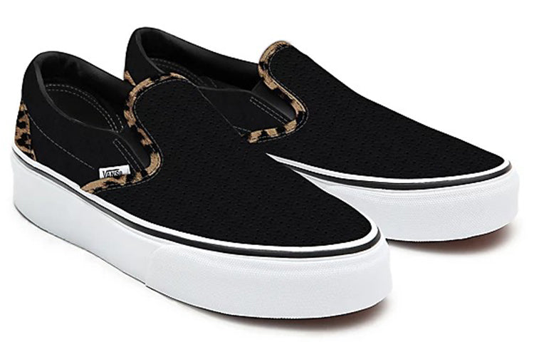 Shop Vans Kustom Kulit Hitam Slip-on Macan Tutul VN0A3CST071
