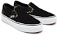 Vans Custom Hitam Kulit Leopard Slip-on VN0A3CST071