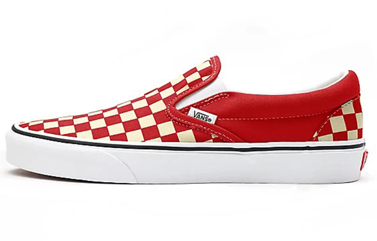 Vans Customs Checkerboard Slip-on Red/White VN0A3CST038