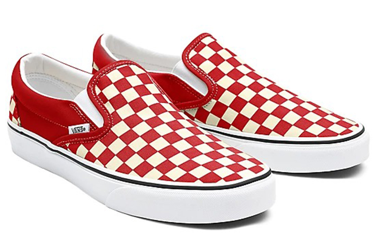 Lookbook Vans Personalizados Slip-on Ajedrez Rojo/Blanco VN0A3CST038