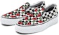 Vans Cetakan Ceri Checkerboard Slip-on Catur Hitam/Putih VN0A3CST060