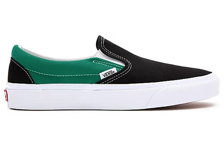 Order ヴァンズ カスタム カラーブロック コムフィクッシュ スリッポン 'ブラック グリーン' VN0A3CST043 VN0A3CST043