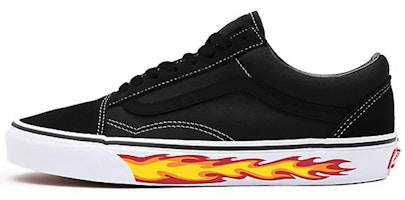 Vans Customs Flame Old Skool 'Black White Yellow' VN0A3CST034