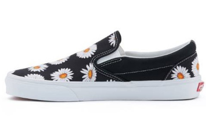 Vans Daisy Slip-On 2019Ss Flower Patterns Street Style Black And White VN0A38F7TOZ
