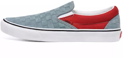 Vans Deboss Checkerboard Classic Slip-On 'Blue Red' VN0A4U38WS6 Vans Deboss Checkerboard Classic Slip-On 'Blue Red' VN0A4U38WS6