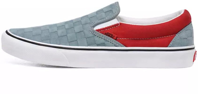 Vans Deboss Checkerboard Classic Slip-On 'Biru Merah' VN0A4U38WS6 Buy Vans Deboss Checkerboard Classic Slip-On 'Biru Merah' VN0A4U38WS6