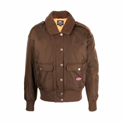 Vans Demitasse Solid Color Button-Up Pilot Jacket Brown VN0A7YQX3N11